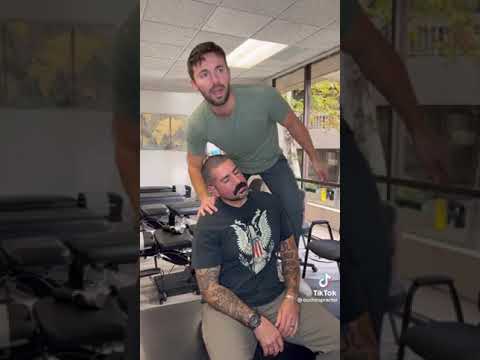 Military Vet gets WHOLE BODY chiropractic adjustment! #chiropractor #cracks #adjustment #shorts