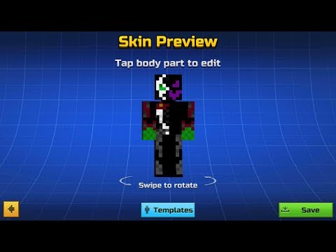 How to make JustSpawn Skin in Pixel Gun 3D and Gladiator Games Brawl
