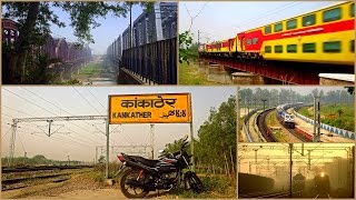 preview picture of video 'INDIAN RAILWAYS: Bike Trip To Garhmukteshwar || Electric+Diesel Railroad Action on Moradabad Line'