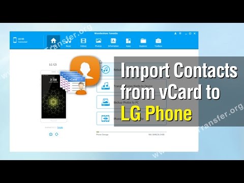 Contacts to LG Phone | How to Import Contacts from Computer to LG Phone