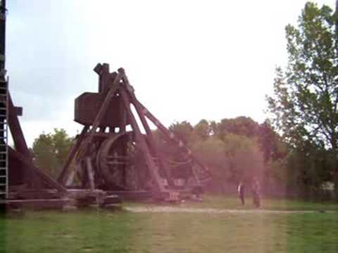 Middle Ages Trebuchets in action