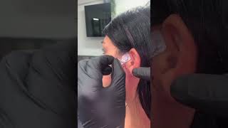 Rose Side Ear and Face Tattoo design
