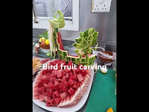 bird fruit carving design