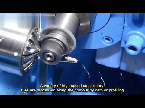 The production process for tungsten carbide burr.