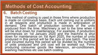 Basic Concepts of Accounting/19-15/Methods of Cost Accounting/Batch Costing