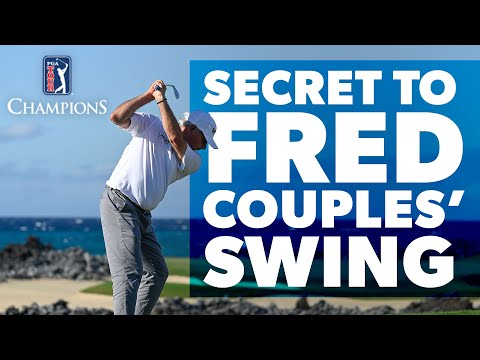 Part of a video titled Fred Couples reveals the secret to his swing - YouTube
