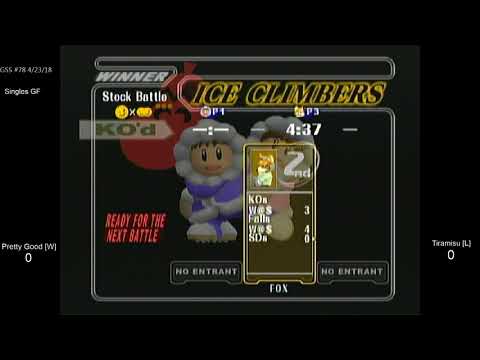 GSS 78 SSBM - Pretty Good [W] (Ice Climbers) vs. HoG | Tiramisu [L] (Fox) - Melee GF