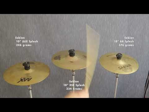 Sabian 10 Inch AAX, XSR, AA Splash Cymbal DEMO VIDEO