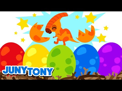 Colorful Dinosaur Eggs | Color Songs for Kids | Dinosaur Songs | Preschool Songs | JunyTony