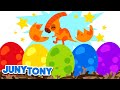 Colorful Dinosaur Eggs | Color Songs for Kids | Dinosaur Songs | Preschool Songs | JunyTony