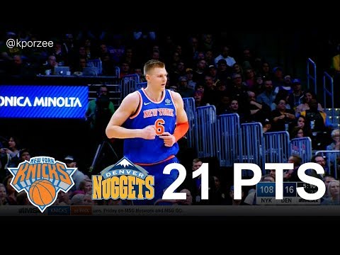 Kristaps Porzingis Full Highlights 2018.01.25 at Nuggets - 21 Pts, 7 Rebs, 1 Blk