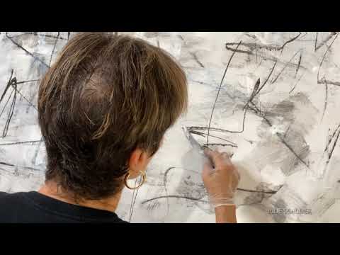 Julie Schumer Demonstrates How To Create Depth In Abstract Painting Using Flux and Obliteration