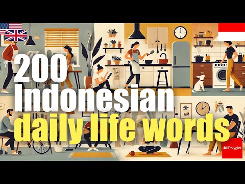 200 Indonesian daily life words | Passive listening | with hiragana