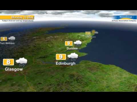Weather forecast for Mon 13th May 2013