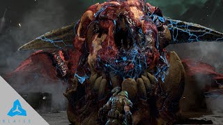 The Doom Slayer defeats the Icon of Sin scene.