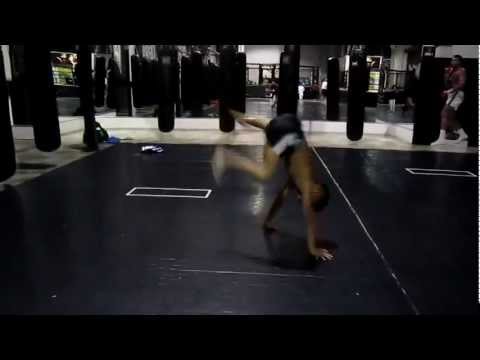 Jared Ulat Doing Some Flips @Tapout Training Center Las Vegas Nv