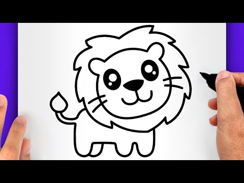 COMMENT DESSINER UN LION KAWAII FACILEMENT POUR DÉBUTANT