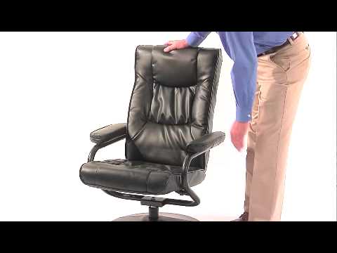 Flash Furniture BT-7862-BK-GG Contemporary Black LeatherSoft Recliner/Ottoman with Wrapped Base Flash Furniture BT-7862-BK-GG Contemporary Black LeatherSoft Recliner/Ottoman with Wrapped Base