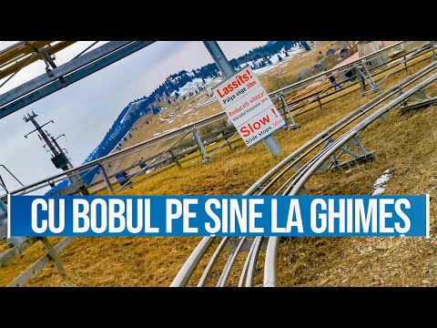 Cu bobul pe șină la SkiGyimes. Pista de bob pe sina de la Ghimes. Adrenalină la maxim !!!