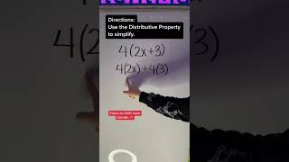 The Distributive Property #math #algebra #distributiveproperty #silentmath