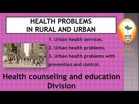 Health Problems in Rural and Urban ch1 introduction part 1 مقدمة المشكلات الصحية الفصل الأول ج1