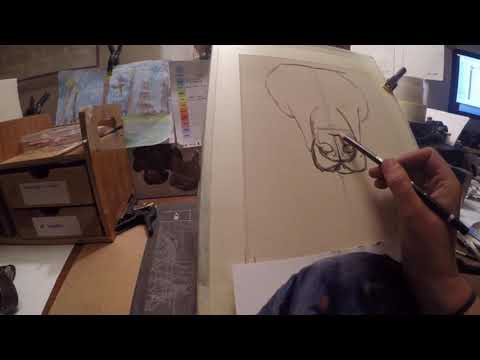 Thumbnail of Timelapse of a doberman in pan pastels and pastel pencils