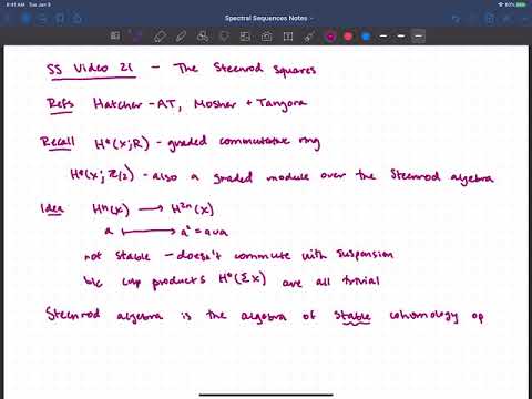 SS 21 - The Steenrod squares