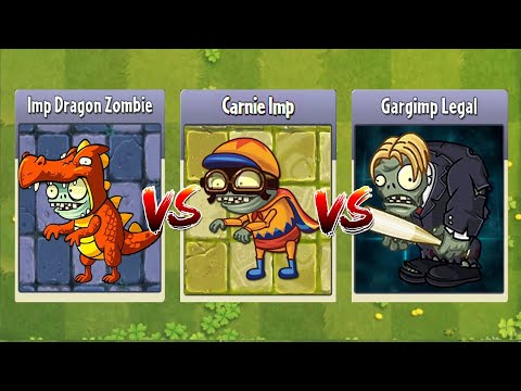 GARIMP LEGAL vs CARNIE IMP vs DRAGON IMP - Who Will Win? - PvZ 2 Zombie vs Zombie