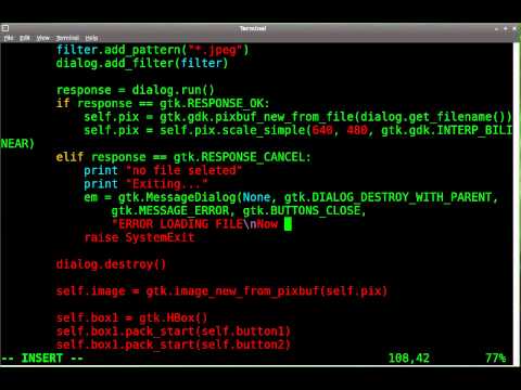 Python Gtk Gui Tutorial 20 Error Message Dialog