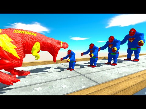 BATTLE 4 SIZE of SUPERMAN GORO - Animal Revolt Battle Simulator ARBS