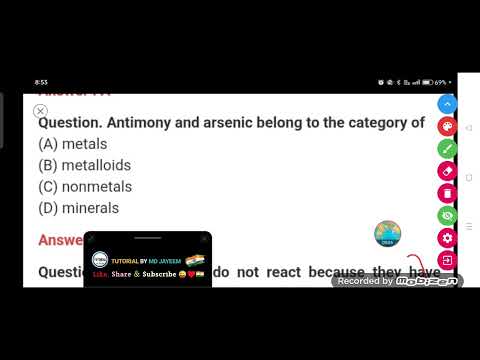 Antimony and arsenic belong to the category of :-