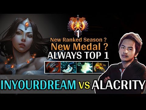 InYourdreaM  Mirana vs AlaCrity | New Season ? New Medal ? Im Always Top 1 - Dota 2