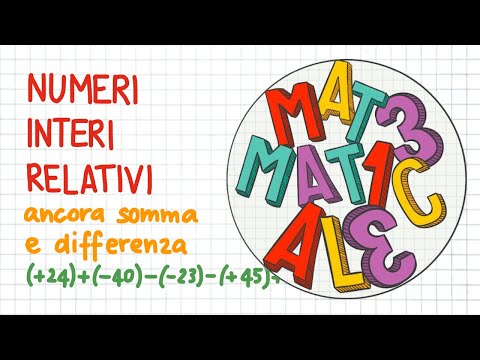 NUMERI interi RELATIVI 5 ancora somma e differenza                        _ NR21