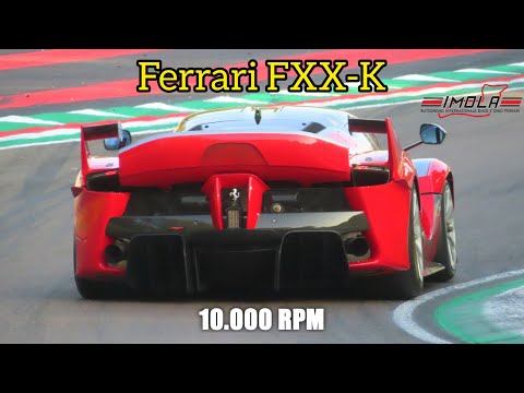 Ferrari FXX-K | V12 Engine | Pure Sound, Downshifts, Flames | Imola Circuit | 10.000 RPM