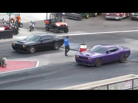 Dodge demon vs hellcat redeye - drag race