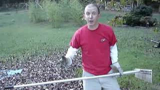 Lawn Care Business leaf raking blowing demonstration.