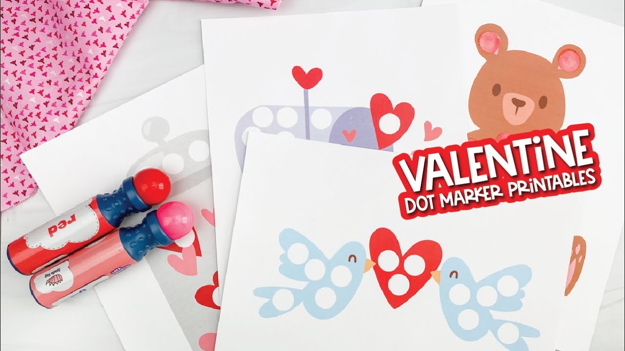 Valentine Do A Dot Printables For Kids