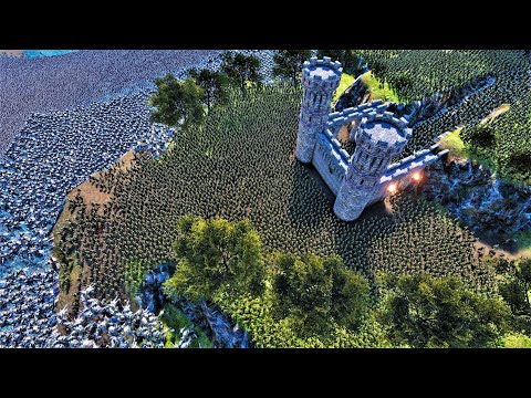 Orcs and Giants Ogres Lay Siege to Elvish Castle - Ultimate Epic Battle Simulator UEBS