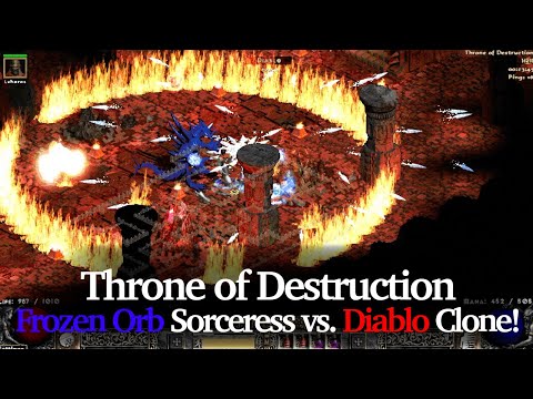 Frozen Orb Sorc vs. Diablo Clone in the Throne of Destruction!!!