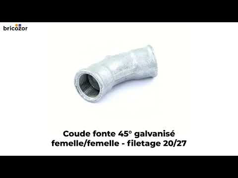 Coude fonte 45° femelle / femelle galvanisé - référence 41 CODITAL