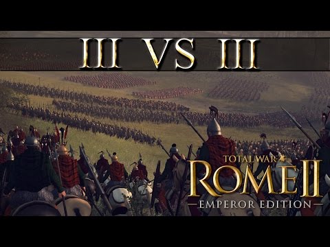 3v3 - Romano/Hellenic vs Barbarian - Total War Rome 2 Battle