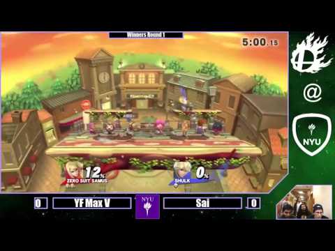 YF Max Valentine (Zero Suit Samus) vs Sai (Shulk) - WR1 - Smash 4 NYU Tournament #3