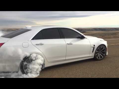 2016 Cadillac CTS-V burnout.