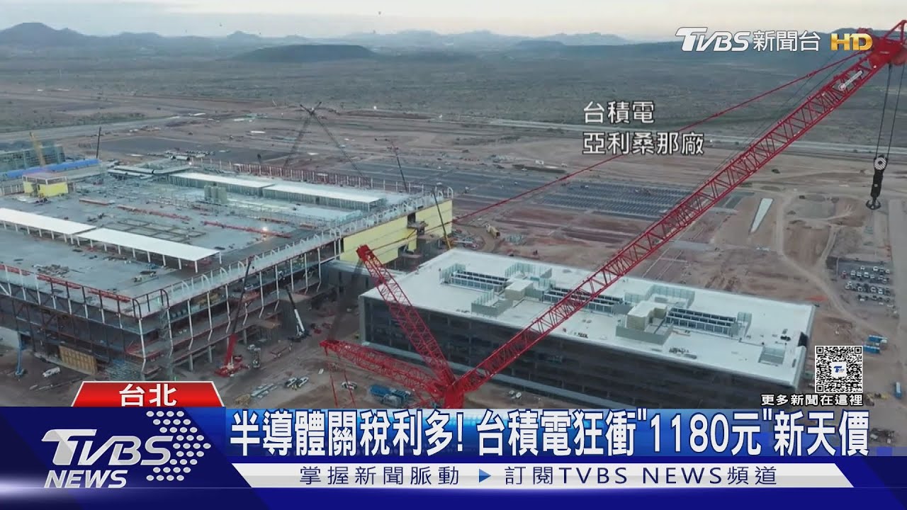 半導體關稅利多! 台積電狂衝1180元新天價