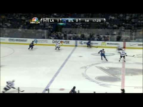 Jake Muzzin wrist shot goal 1-0 LA Kings vs St. Louis Blues 1/16/14 NHL Hockey