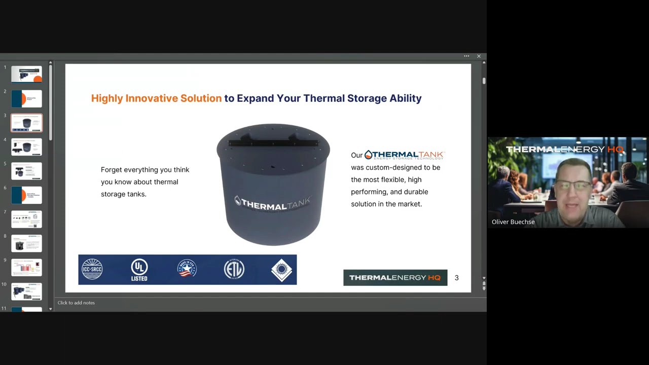Thermal Energy Storage Tank and Energy Capture Solutions - Educational Webinar