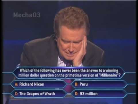 , title : 'Regis Philbin Plays in the Hot Seat - Who Wants to be a Millionaire [Old Format]'