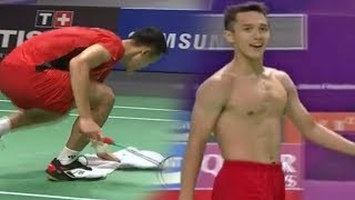 Video Jonatan Christie Ngepel yang Berujung Kartu Kuning serta Buka Kaus saat Selebrasi Kemenangan
