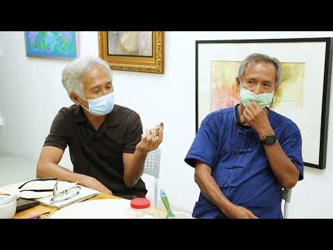 การสอนทำพื้นงานศิลปะไทยโดยอ. ผ่อง เซ่งกิ่ง ณ ศูนย์จริยศิลป์/รายการศิลปะ Great Stars Art Show