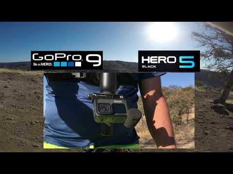 GoPro Hero 9 vs Hero 5, stabilization and video quality comparison for MTB